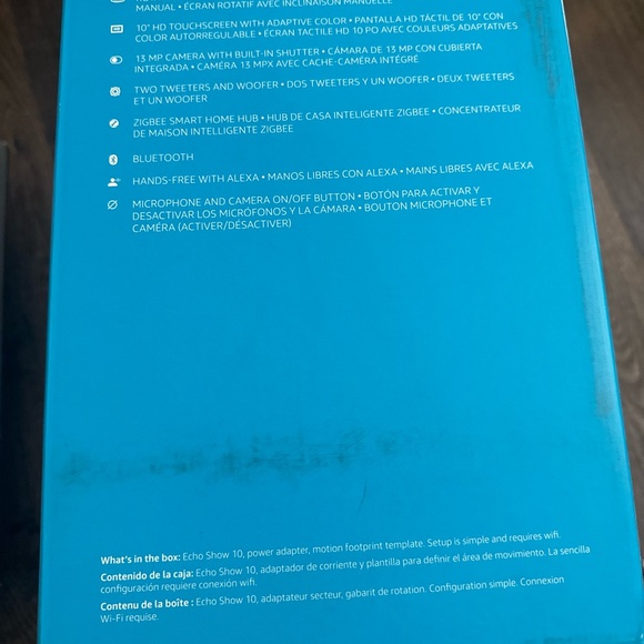 Echo show 10 - open box. Original charger included, but original packing is not - Picture 2 of 5